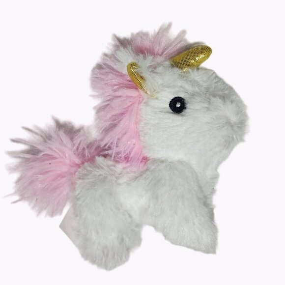 Unicorn 5 inch Plush Pink Red Heart White Mini Toy Small Fantasy Stuffed Animal - Picture 3 of 5